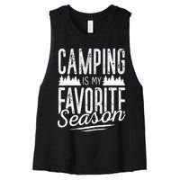 Camping Camper RV Camping Vacation Women's Racerback Cropped Tank