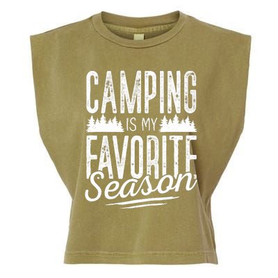 Camping Camper RV Camping Vacation Garment-Dyed Women's Muscle Tee