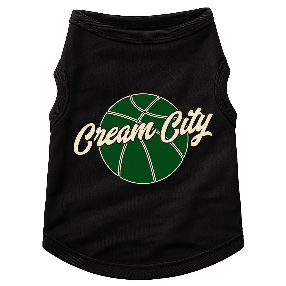 Cream City Retro Milwaukee Basketball Wisconsin Doggie Tank
