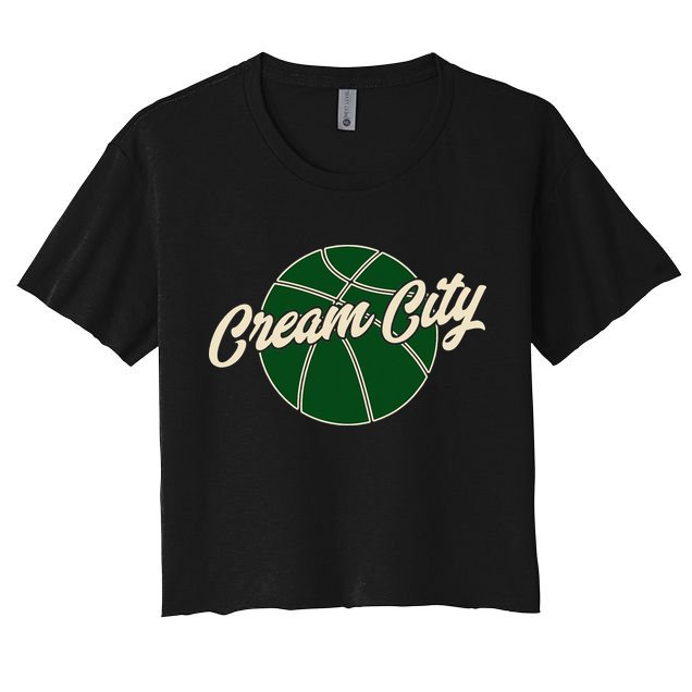 Cream City Retro Milwaukee Basketball Wisconsin Crop Top