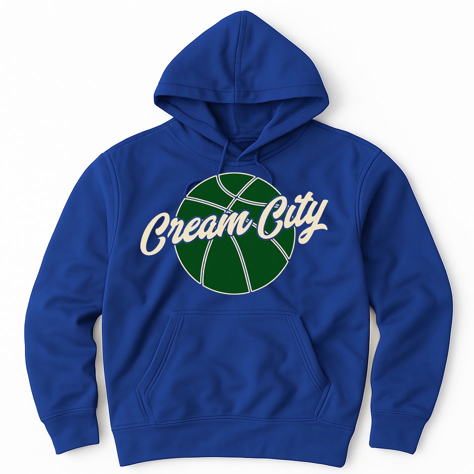 Cream City Retro Milwaukee Basketball Wisconsin Hoodie