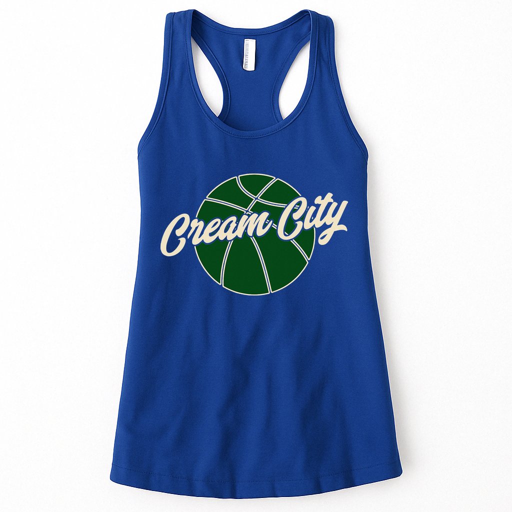 Cream City Retro Milwaukee Basketball Wisconsin Womens Tank Top