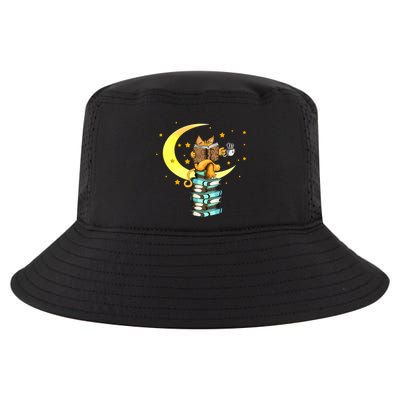 Cats Coffee Reading Kat Books Read Stubenter Kitten Cool Comfort Performance Bucket Hat
