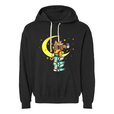 Cats Coffee Reading Kat Books Read Stubenter Kitten Garment-Dyed Fleece Hoodie