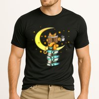 Cats Coffee Reading Kat Books Read Stubenter Kitten Performance Shirt