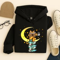 Cats Coffee Reading Kat Books Read Stubenter Kitten Hoodie