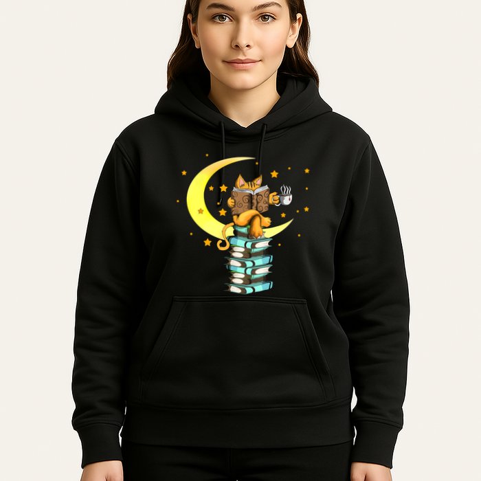 Cats Coffee Reading Kat Books Read Stubenter Kitten Hoodie