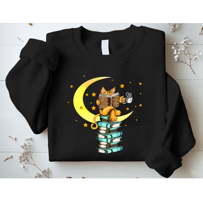 Cats Coffee Reading Kat Books Read Stubenter Kitten Sweatshirt