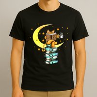 Cats Coffee Reading Kat Books Read Stubenter Kitten T-Shirt
