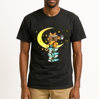 Cats Coffee Reading Kat Books Read Stubenter Kitten Tall T-Shirt
