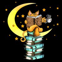 Cats Coffee Reading Kat Books Read Stubenter Kitten Tall T-Shirt