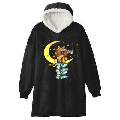 Cats Coffee Reading Kat Books Read Stubenter Kitten Hooded Wearable Blanket