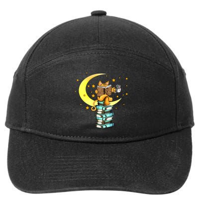 Cats Coffee Reading Kat Books Read Stubenter Kitten 7-Panel Snapback Hat