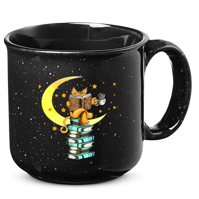 Cats Coffee Reading Kat Books Read Stubenter Kitten 15oz Campfire Ceramic Mug