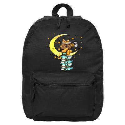 Cats Coffee Reading Kat Books Read Stubenter Kitten 16 in Basic Backpack