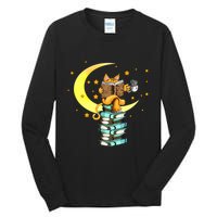 Cats Coffee Reading Kat Books Read Stubenter Kitten Tall Long Sleeve T-Shirt