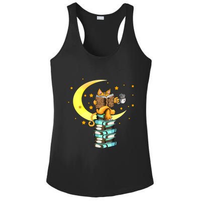 Cats Coffee Reading Kat Books Read Stubenter Kitten Ladies PosiCharge Competitor Racerback Tank