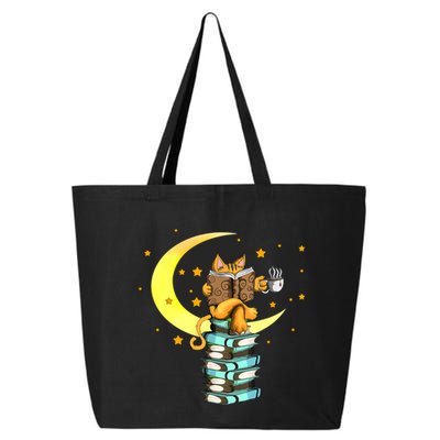 Cats Coffee Reading Kat Books Read Stubenter Kitten 25L Jumbo Tote