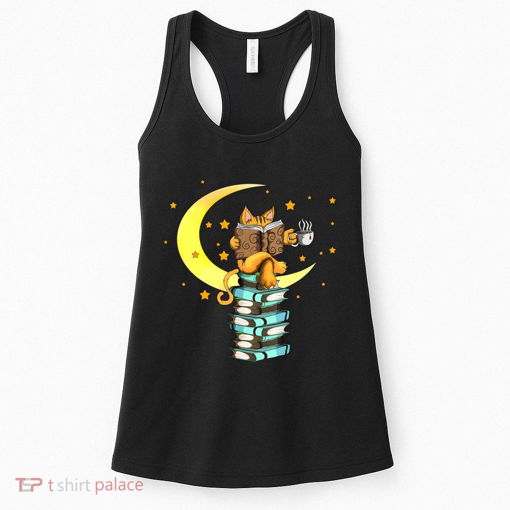 Cats Coffee Reading Kat Books Read Stubenter Kitten Womens Tank Top
