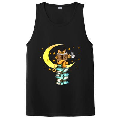 Cats Coffee Reading Kat Books Read Stubenter Kitten PosiCharge Competitor Tank