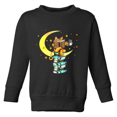 Cats Coffee Reading Kat Books Read Stubenter Kitten Toddler Sweatshirt