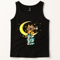 Cats Coffee Reading Kat Books Read Stubenter Kitten Tank Top