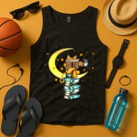 Cats Coffee Reading Kat Books Read Stubenter Kitten Tank Top
