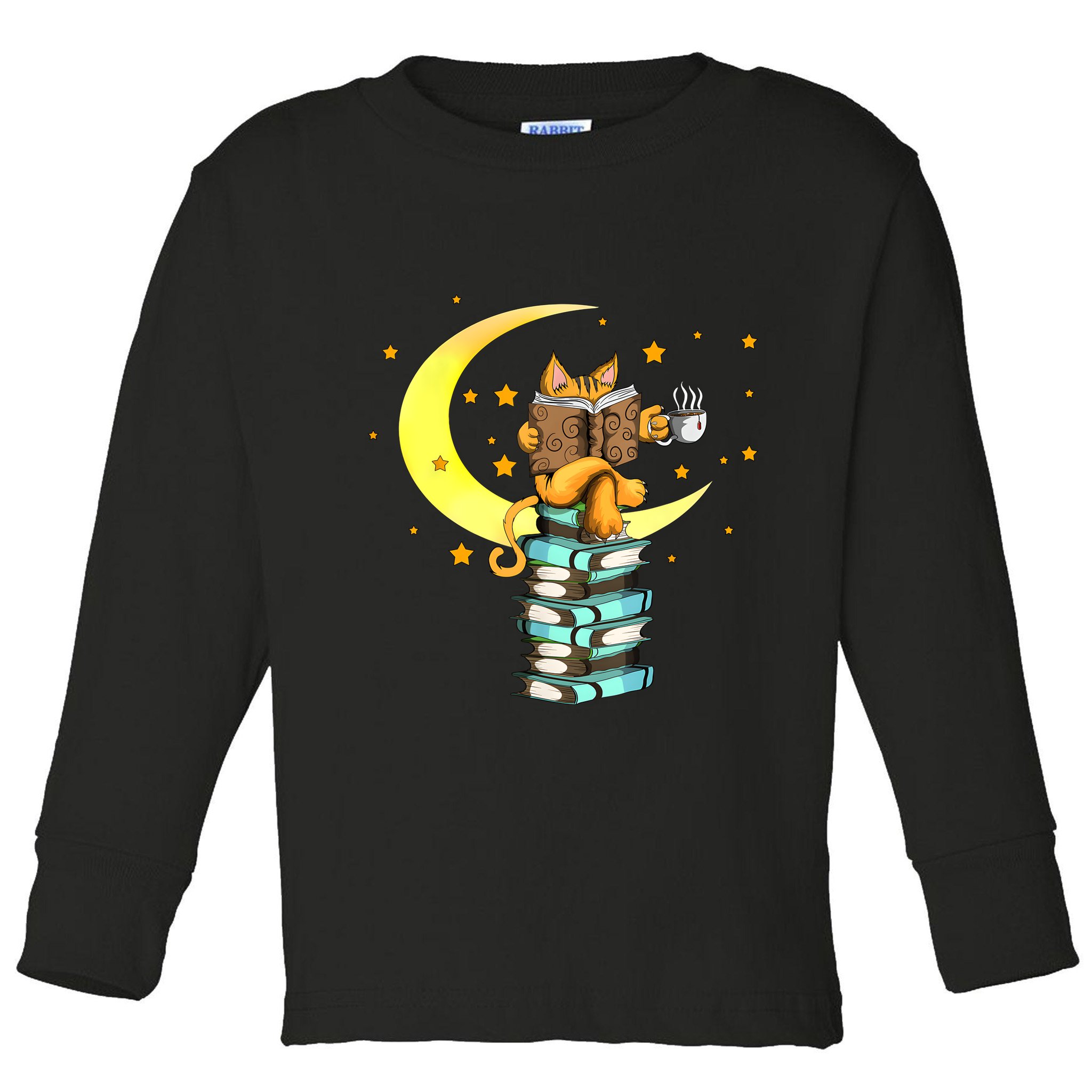 Cats Coffee Reading Kat Books Read Stubenter Kitten Toddler Long Sleeve Shirt