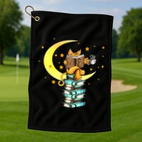 Cats Coffee Reading Kat Books Read Stubenter Kitten Golf Towel