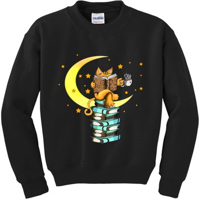 Cats Coffee Reading Kat Books Read Stubenter Kitten Kids Sweatshirt