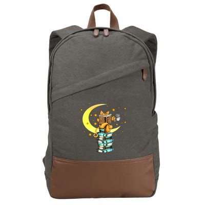 Cats Coffee Reading Kat Books Read Stubenter Kitten Cotton Canvas Backpack