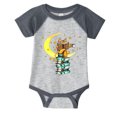 Cats Coffee Reading Kat Books Read Stubenter Kitten Infant Baby Jersey Bodysuit