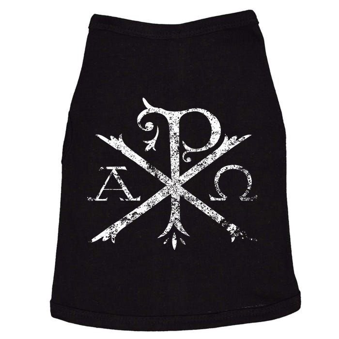 Christian Chi Rho Labarum Christogram Cross Faith Doggie Tank