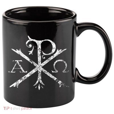 Christian Chi Rho Labarum Christogram Cross Faith 11oz C Handle Ceramic Mug