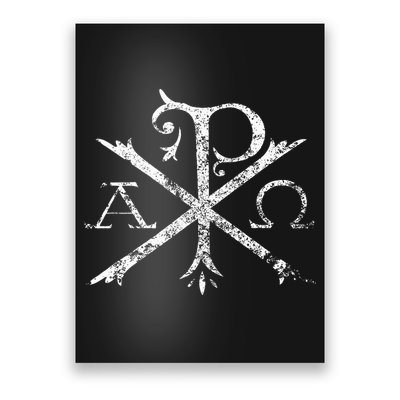 Christian Chi Rho Labarum Christogram Cross Faith Poster