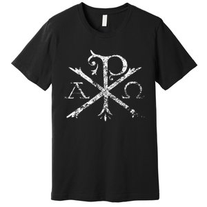 Christian Chi Rho Labarum Christogram Cross Faith Premium T-Shirt