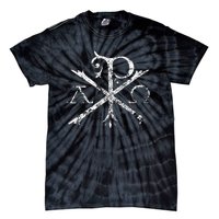 Christian Chi Rho Labarum Christogram Cross Faith Tie-Dye T-Shirt