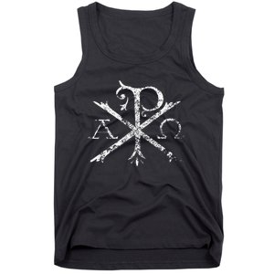 Christian Chi Rho Labarum Christogram Cross Faith Tank Top