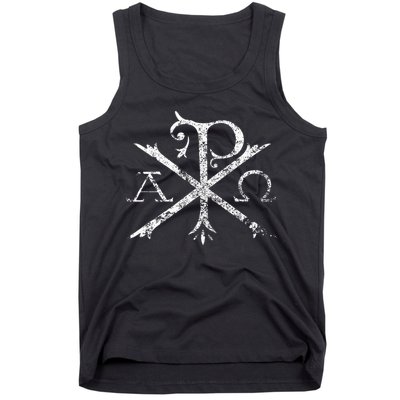 Christian Chi Rho Labarum Christogram Cross Faith Tank Top