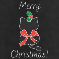 Christmas Cat Rapped Present Bow 7 Panel Mesh Trucker Snapback Hat