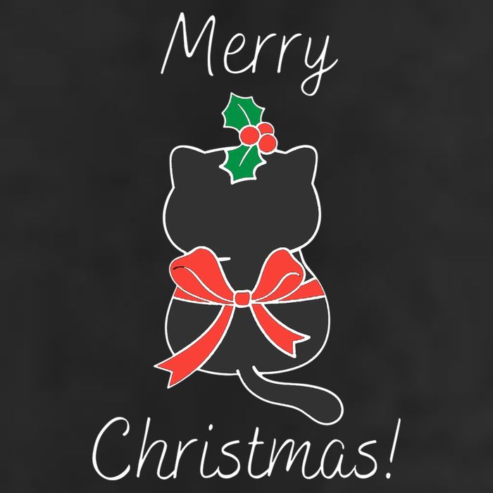 Christmas Cat Rapped Present Bow 11oz C Handle Ceramic Mug