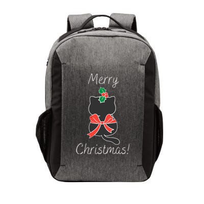 Christmas Cat Rapped Present Bow Vector Backpack