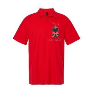 Christmas Cat Rapped Present Bow Softstyle Adult Sport Polo