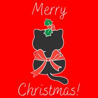 Christmas Cat Rapped Present Bow Women's V-Neck T-Shirt