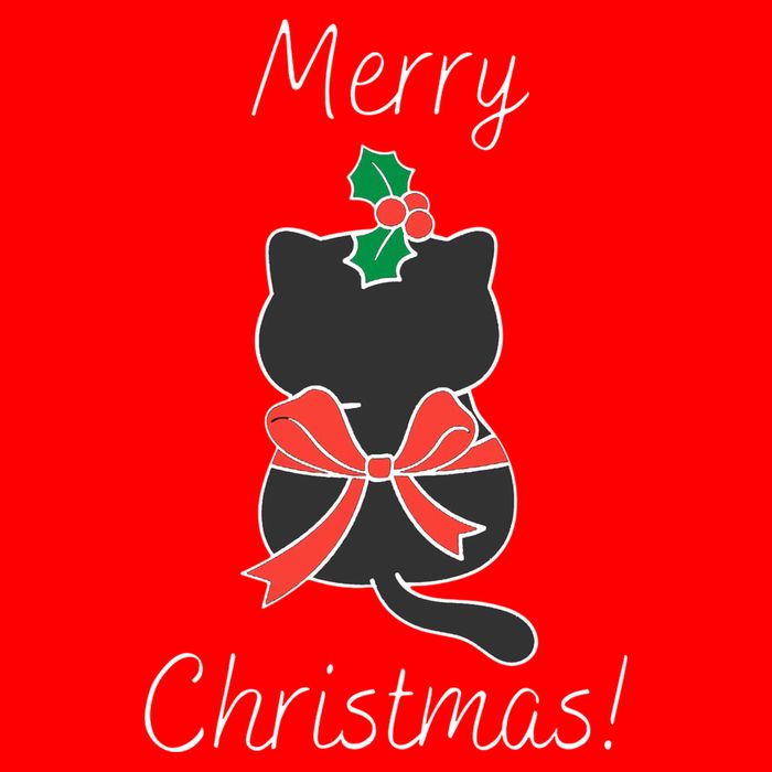 Christmas Cat Rapped Present Bow Women's V-Neck T-Shirt