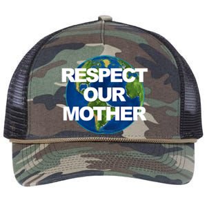 Climate Change Respect Our Mother Earth Gift Retro Rope Trucker Hat Cap