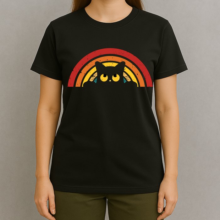 Cute Cat Rainbow Vintage T-Shirt