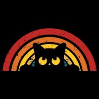 Cute Cat Rainbow Vintage T-Shirt
