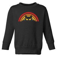 Cute Cat Rainbow Vintage Toddler Sweatshirt