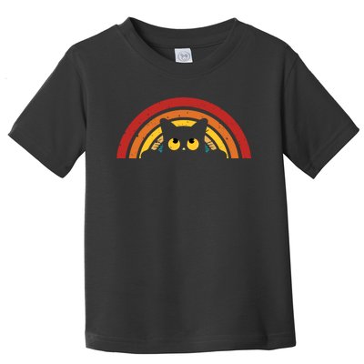 Cute Cat Rainbow Vintage Toddler T-Shirt